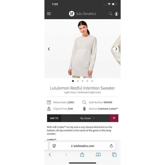 Lululemon restful intentions sweater - Picture 4 of 12